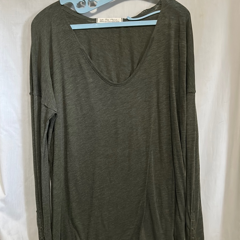 Free People We the Free Army Sienna T-Shirt size Medium